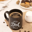 Axyaa Papa Bear Mug - Best Dad Ever 350ml Black Ceramic Coffee Cup