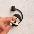 Axyaa Bear Silicone Straw Covers for 7-8mm Cups Cute Cartoon Cap