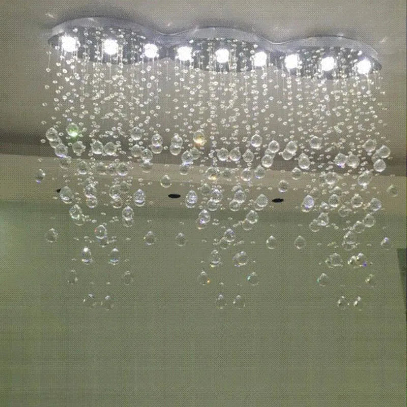 Elegant Oval Crystal Chandelier by Axyaa