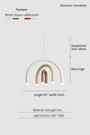 Axyaa Rainbow U Pendant Light - Living Dining Chandelier