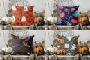 Axyaa Halloween Ghosts Flower Pattern Pillow Cover for Sofa Bedroom Car