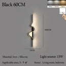 Axyaa Wave Strip Wall Lamp: Modern Minimalist Light Luxury for Bedroom, Living Room