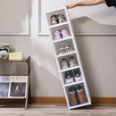 Axyaa Shoe Storage Box Stackable High-top Sneaker Organizer Shelf Cabinet