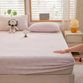 Axyaa 2025 Warm Fleece Fitted Sheet Set, Cozy Mattress Cover & Pillowcase, 3D Flower Design