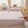 Axyaa 2025 Warm Fleece Fitted Sheet Set with 3D Flower Design