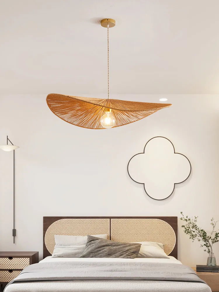 Axyaa Bamboo Wabi Sabi Chandelier Pendant Lights for Living Room & Bedroom