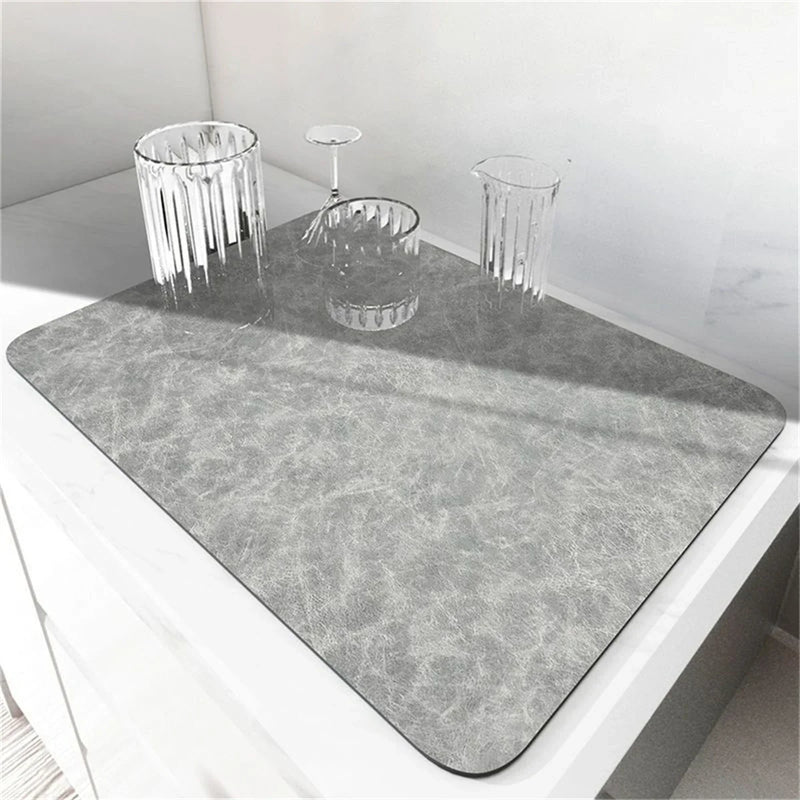 Axyaa Stripe Silicone Coasters Set, Simplistic Absorbent Table Mat & Mouse Pad