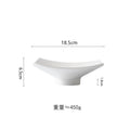 Axyaa Ceramic High-Footed Square Serving Plate for Molecular Cuisine Restaurants