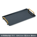 Axyaa Rectangular Plastic Tray with Handle for Home, Hotel, and Decor Use