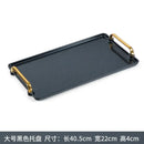 Axyaa Rectangular Plastic Tray with Handle for Home, Hotel, and Decor Use
