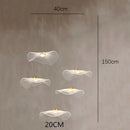 Axyaa Lotus Leaf LED Pendant Light: Modern Linear Hanging Light for Dining Room & Kitchen