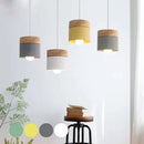 Axyaa Modern Wood Iron Pendant Lights - Nordic Colorful Minimalist Design