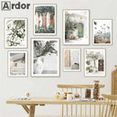 Scandinavian Green Leaves Reeds Posters Boho Wall Art Axyaa Canvas Prints