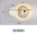 Axyaa Black Metal Wall Lamps Moon Decorative LED Lights for Living Room