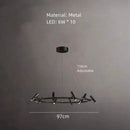 Axyaa Nordic Black Metal Adjustable Spot LED Chandelier