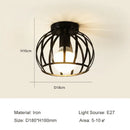 Axyaa Black Metal LED Ceiling Light for Corridor Study Room Nordic Aisle Lighting