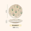 Axyaa Irregular Ceramic Mug Hand-painted Floral Heart Coffee Cup - 300ML