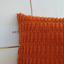 Axyaa Soft Striped Corduroy Throw Pillow Covers in 45x45cm