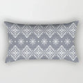 Axyaa Geometric Grey White Square Pillowcase for Home Decor and Living Room