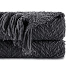 Axyaa Knitted Throw Blanket for Couch - Soft & Thick Decorative Sofa Blanket