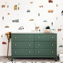 Nordic Cute Cars Animal Truck Wall Stickers by Axyaa - Kids Room Playful Decals