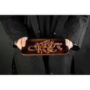 Axyaa Black Walnut Wooden Rectangular Dish for Breakfast Snack Hotel Cafe Tableware