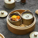 Axyaa Coarse Pottery Bird's Nest Cup Ceramic Steamed Egg Soup Seasoning Jar