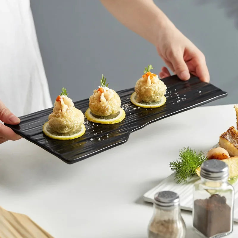 Axya Ceramic Steak Plate Set - High-End Japanese Sushi Tableware