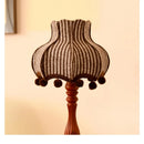 Axyaa Fabric Pumpkin Table Lamp Bedroom Bedside Italian Literary Style Desk Light