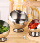 Axya Stainless Steel Sauce Bowl with Lid and Buffet Seasoning Basket