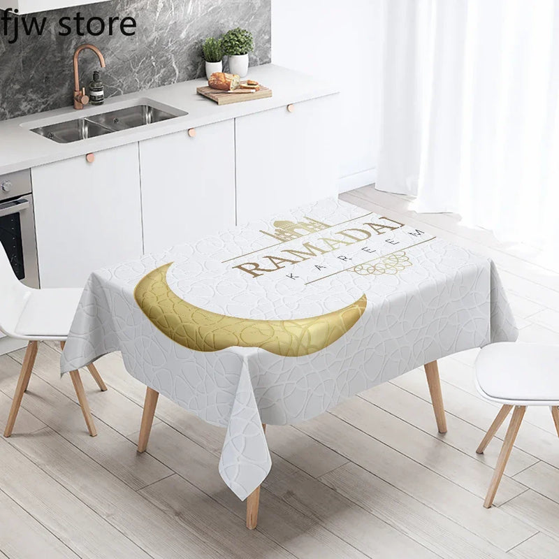 Axyaa Ramadhan Karim Decor Tablecloth - Waterproof & Stain Resistant