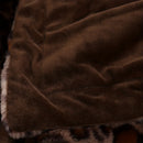 Axyaa Leopard Print Faux Fur Throw Blanket, Cozy Retro Style Luxe for Couch & Bed