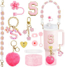 Axyaa Cup Accessories Set: 12PCS for 30oz 40oz Stanley Cup, Straw Cover, Handle Strap, Boot Chain