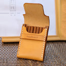 Axya Retro Cowhide Wooden Cigarette Case, High-Grade, Ultra-Thin, Men's Gift