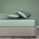 Axyaa Bamboo Fitted Sheet & Pillowcase Set, Adjustable Mattress Covers, Luxury Bedding