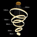 Axyaa Nordic Home Decoration Stair Chandelier Living Bedroom Dining Pendant Ceiling Light