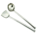 Axya Stainless Steel Kitchen Turner Spoon with Heat-Resistant Metal Handle