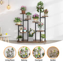 Axyaa Multi-Tiered Plant Stand for 11 Potted Flowers - Ideal for Home and Garden.