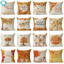 Axyaa Autumn Print Style Thanksgiving Pillow Case - Decorative Plant Cushion Cover