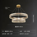 Axyaa Gold Metal Chandeliers Modern Luxury Crystal LED Hanging Lamps