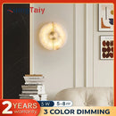 Axyaa Alabaster Marble Wall Sconce LED Light for Bedroom, Aisle, Hotel - Luxe Interior Decor