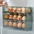 Axyaa 3-Layer Flip Egg Storage Rack for Fridge - Space Saver Egg Organizer Shelf