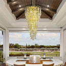 Axyaa Crystal Chandelier Set for Living & Dining Rooms with Grand Staircase Accents