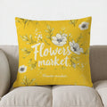 Axyaa Daisy-Patterned Throw Pillow Cover - Vibrant Cushion for Sofa, Bedroom, Car