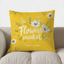 Axyaa Daisy-Patterned Throw Pillow Cover - Vibrant Cushion for Sofa, Bedroom, Car