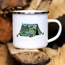 Axyaa Enamel Caravan Camping Mug - Adventure Campfire Party Cup