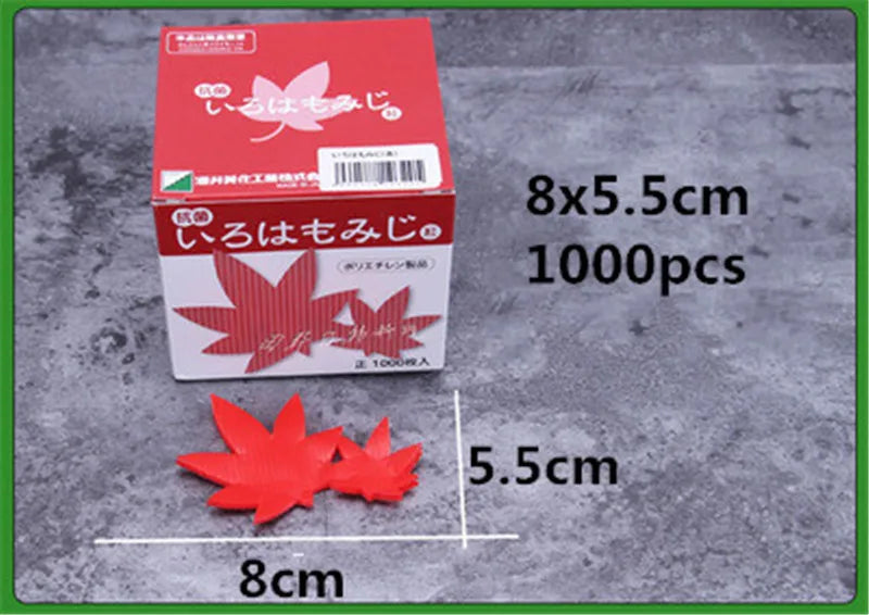 Axya Fresh Sushi Leaves and Red Green Leaf Decoration Plate Tray Dish