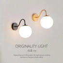 Axyaa Gold Glass Ball LED Wall Lamp for Home Decor