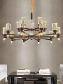 Axyaa Luxe Bubble Crystal Chandelier - Elegant Room Decor Lighting