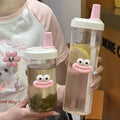 Axyaa Bubble Milk Tea Straw Water Bottle 500/850ml BPA-Free Tumbler